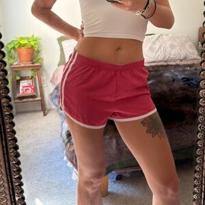 Women's pink and white Athletic Shorts